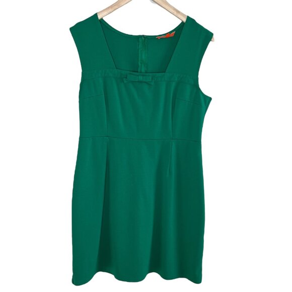 ModCloth Green Retro Squareneck Sleeveless Sheath Dress XL - Picture 1 of 12